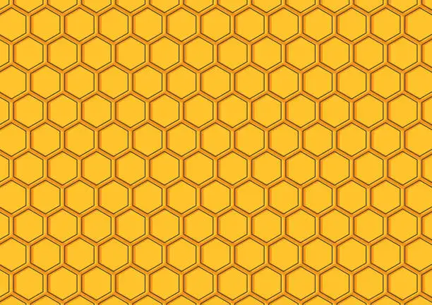 Vector illustration of Bee comb pattern vector. Bee comb pattern wallpaper.