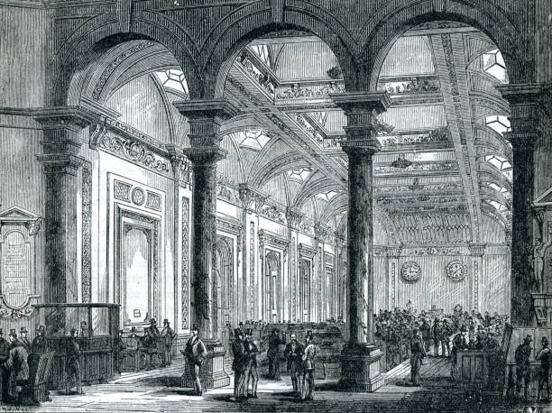 istock Lloyds of London, Interior of the banking hall 1402937717