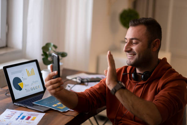istock Man working on laptop at home 1402941594