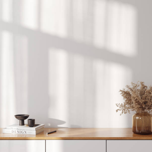 istock Boho interior style. Interior room. Wall mockup. Wall art. 3d rendering, 3d illustration 1402942442