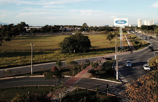 Taubate, SP, Brazil, 06/14/2022, Ford plant in Taubate, closed in 2022, view from a drone.