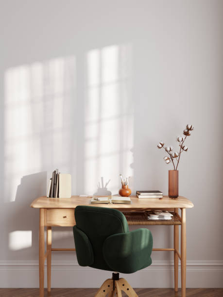 istock Boho interior style. Interior room. Wall mockup. Wall art. 3d rendering, 3d illustration 1402942496