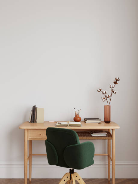 istock Boho interior style. Interior room. Wall mockup. Wall art. 3d rendering, 3d illustration 1402942509