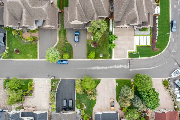 Photo of Aerial view residential district at Woodbridge, Vaughan, Canada