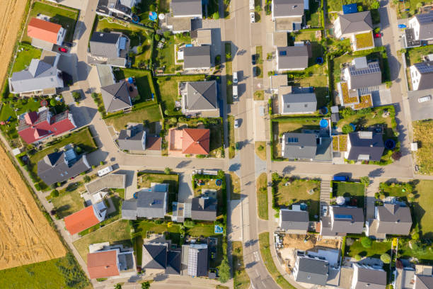 istock Aerial View of Residential District 1402944668