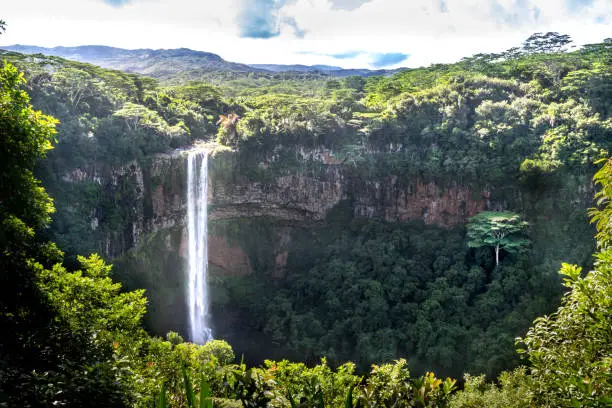 View on Chamarel Falls, Mauritius