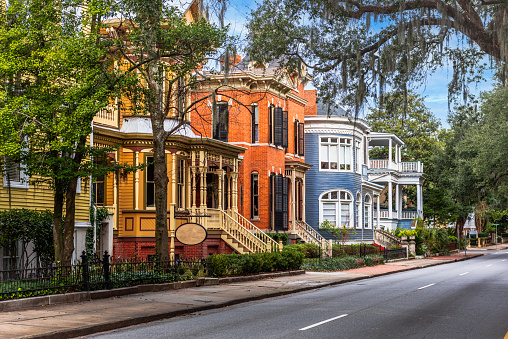 Savannah, Georgia, Estados Unidos a lo largo de Whitaker Street photo