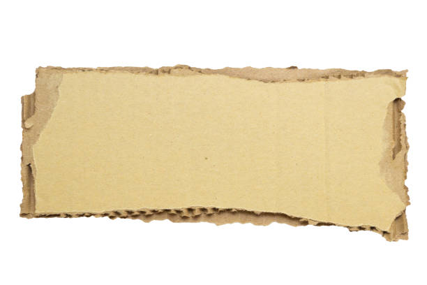 istock Brown Cardboard paper piece isolated on white background 1402963298