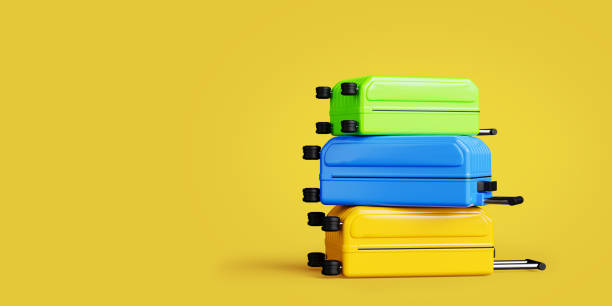 istock 3d render of Luggage with travel concept. 1402963339