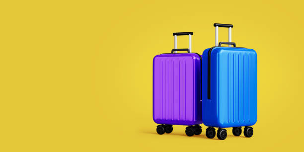 istock 3d render of Luggage with travel concept. 1402963342
