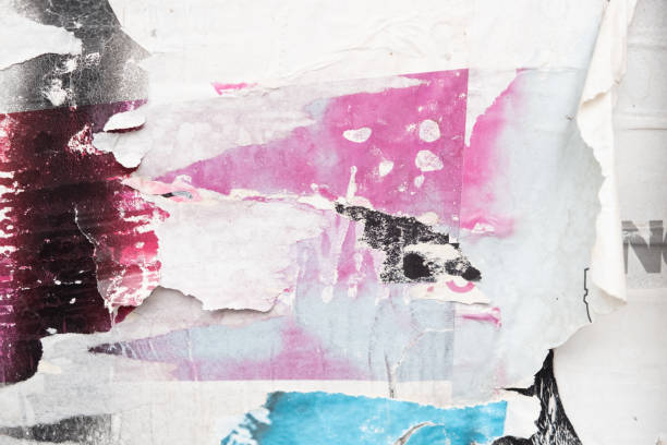 istock Torn street poster background, weathered abstract texture 1402984801