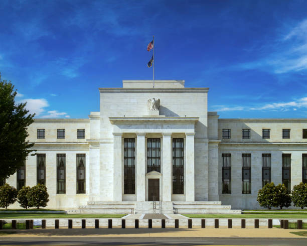 istock Federal reserve building at Washington D.C. on a sunny day. 1402989864