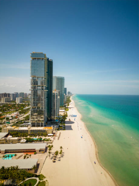 istock Vertical aerial photo oceanfront condos Sunny Isles Beach FL 1402994772