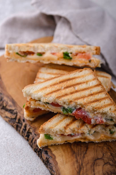 istock Grilled homemade sandwiches with cheese 1402997817