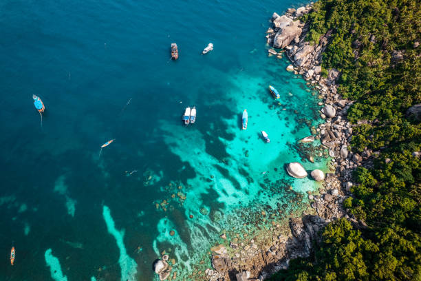 istock islands and tropical blue bays, bird's eye view 1403004867