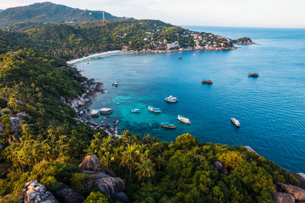 istock islands and tropical blue bays, bird's eye view 1403004871
