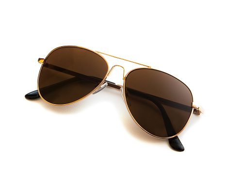 Aviator sunglasses isolated on white isolated