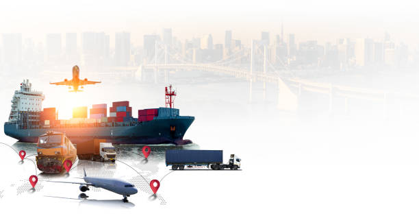 istock World map with logistic network distribution, Logistic and transport concept in front Industrial Container Cargo freight ship for Concept of fast or instant shipping, Online goods orders worldwide 1403005846