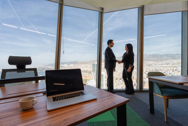 istock A Short Meeting near the Window 1403010195