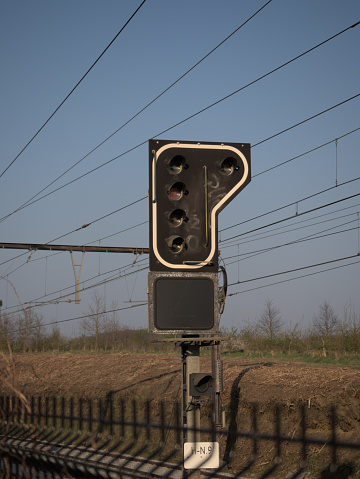 Railway signal in Leuven, Belgium