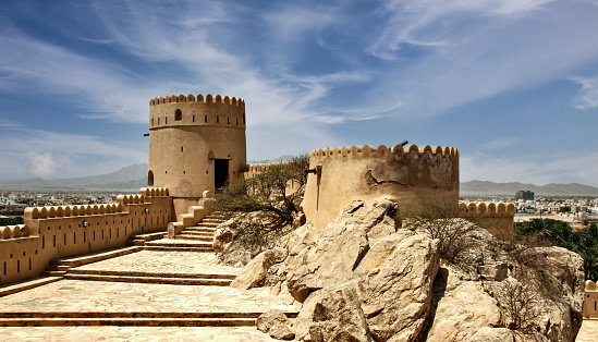The Nizwa Fort is a large castle in Nizwa, Oman  built in the seventeenth century