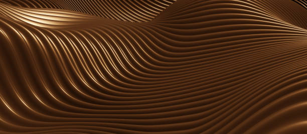 istock Wave background parallel lines waves of plastic twisted curves 3D illustration 1403018632