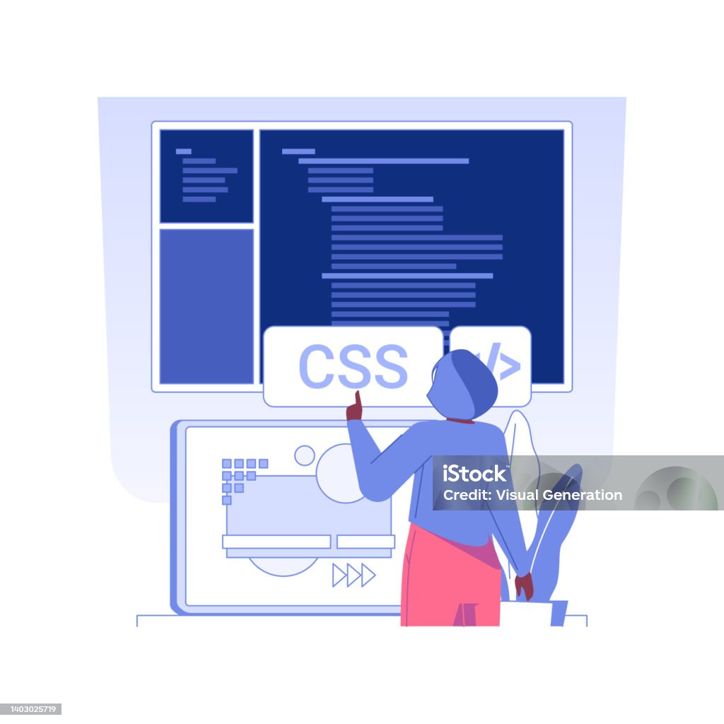 Css Code Isolated Concept Vector Illustration Stock Illustration ...