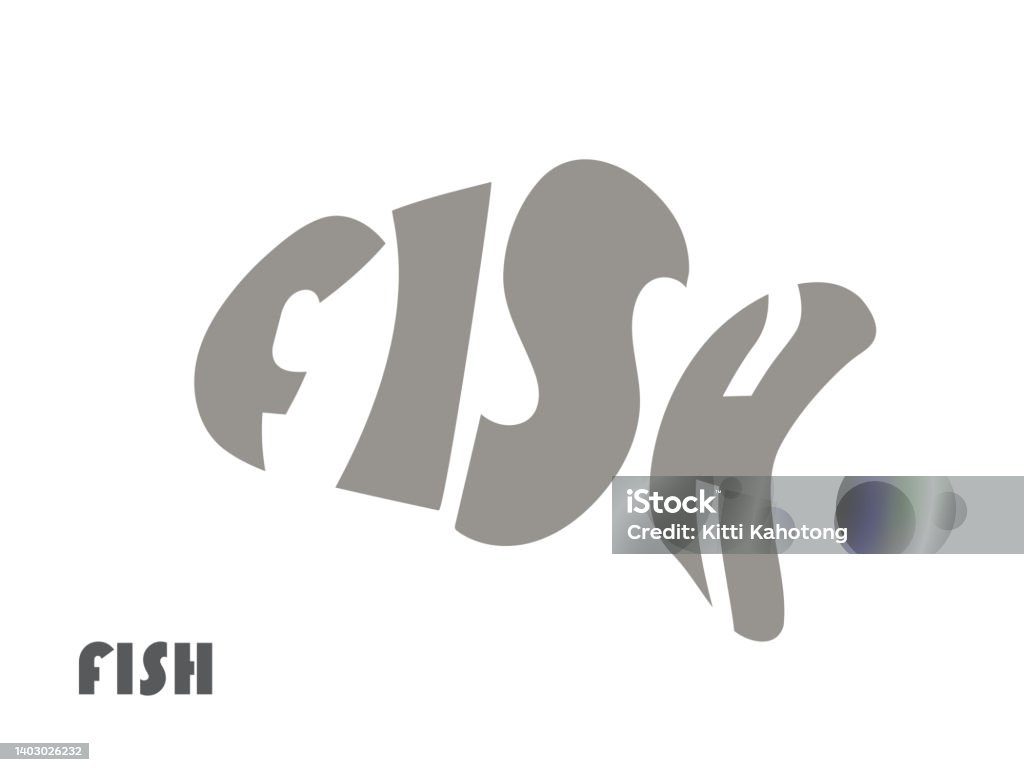 Fish Word Text Word Forms Fish Word Art Isolated Stock Illustration - Download Image ...