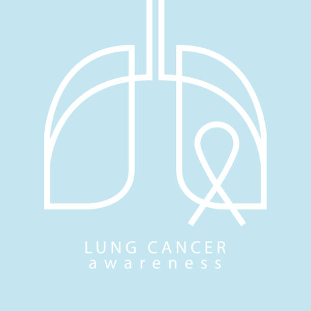 ilustrações de stock, clip art, desenhos animados e ícones de lungs. lungs cancer awareness day, month. lungs and white ribbon vector illustration. medicine support and campaign - social awareness symbol illustrations