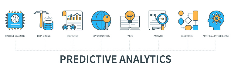 Prediction Analytics Vector Predictive Analytics Vector Infographic In Minimal Flat Line Style ...
