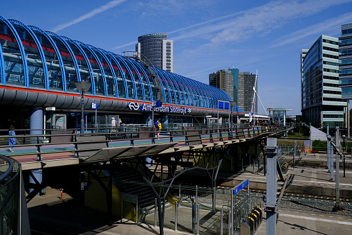 Railway station in Amsterdam, Netherlands on May 15, 2022.