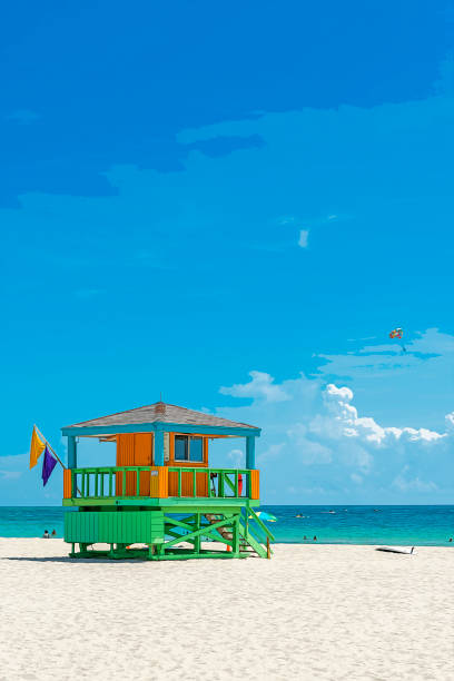 istock comic book styled lifeguard hut Miami beach 1403032926