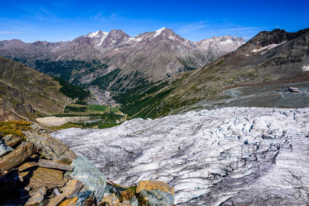istock Feegletscher glacier in Wallis Alps in Switzerland. 1403037790