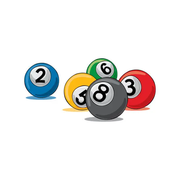 Vector illustration of Pool Balls