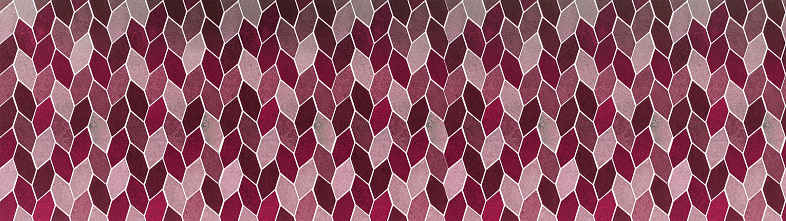 Abstract berry pink modern green mosaic porcelain stoneware cement tile with cable pattern or leaf pattern texture background banner panorama