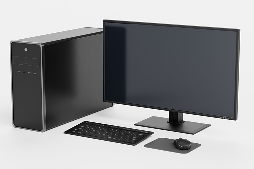 Realistic 3D Render of Personal Computer