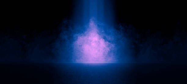 istock The dark stage shows, red background, an empty dark scene, neon light, and spotlights The asphalt floor and studio room with smoke float up the interior texture for display products. 1403054538