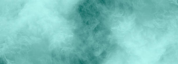 istock Abstract gray smoke floats up the soft dark blue background, an empty dark scene, the interior texture for display products 1403054692