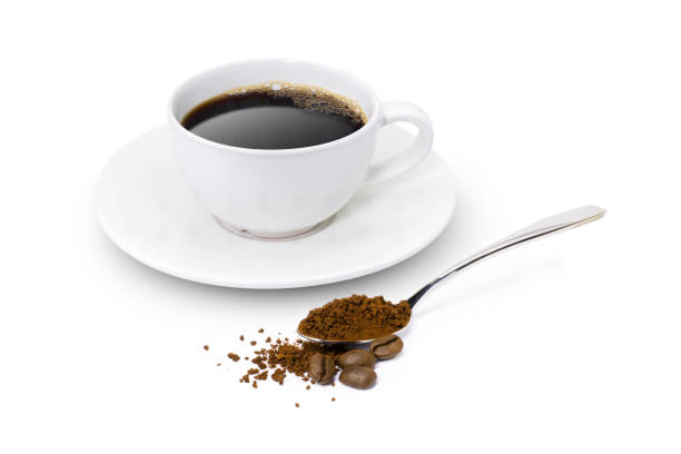 istock cup of coffee and ground coffee 1403057644