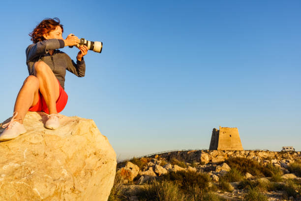 istock Tourist take photo, Cabo de Gata, Spain 1403059424