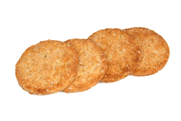 istock Cereal classic cookies isolated on the white background 1403060968