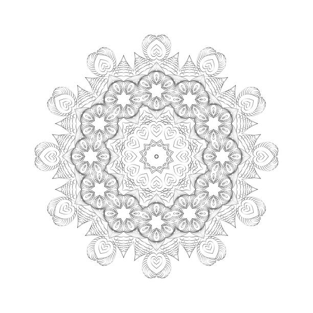istock Round mandala for Design Coloring book page antistress 1403069243