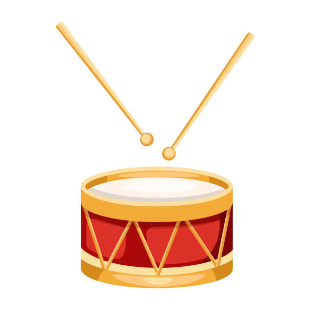 白い背景に分離されたドラムのベクター図 - drum点のイラスト素材／クリップアート素材／マンガ素材／アイコン素材