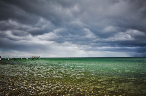 Heavy clouds hanging over 