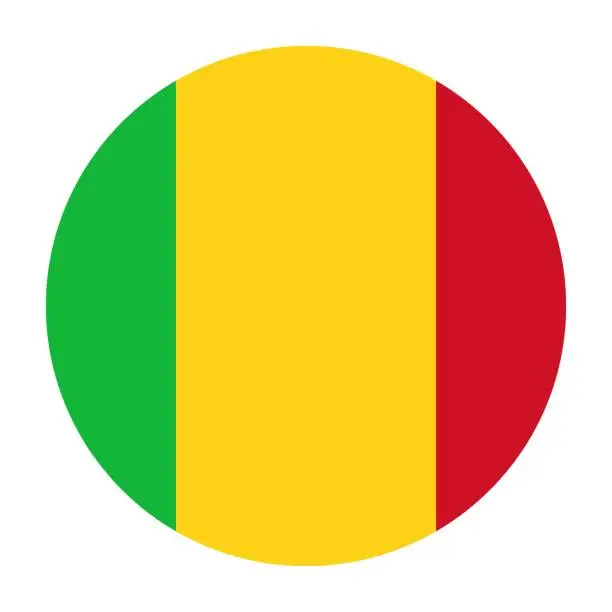 Vector illustration of National flag of Mali