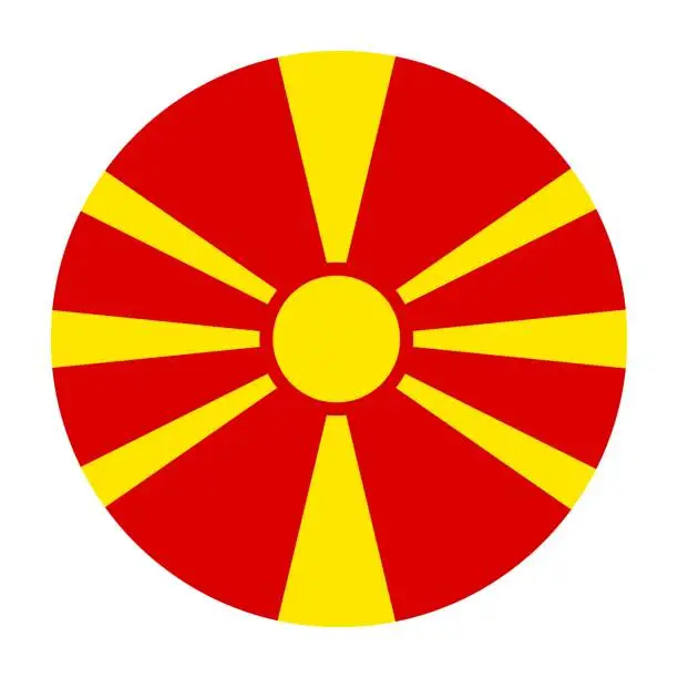Vector illustration of National Flag of Macedonia