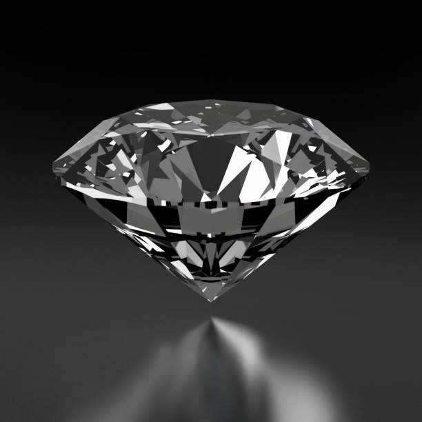 istock Diamond jewels on black background, 3D illustration 1403085715