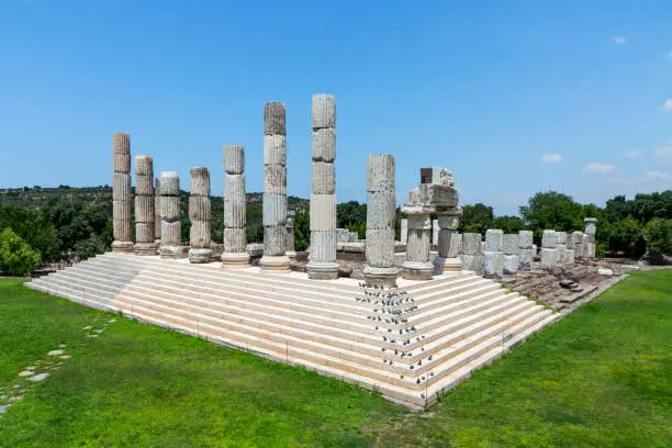 Photo of Ruins of the sanctuary of Apollon Smintheus known also as Smytntheion in the town of Ayvacik, Canakkale, Turkey