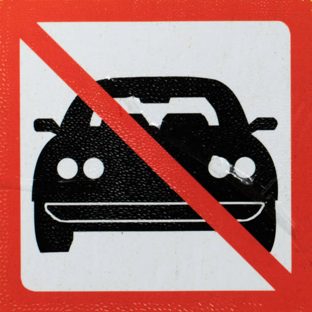 No cars warning sign