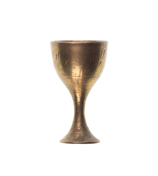 istock ancient copper goblet for wine on a white background 1403098719